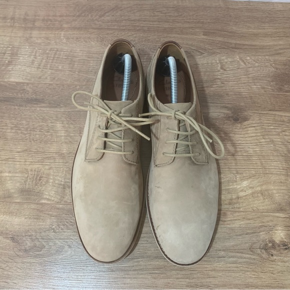 Clarks Franson Plain Nubuck Casual Shoes Size 8 G Beige Sand - Picture 9 of 14